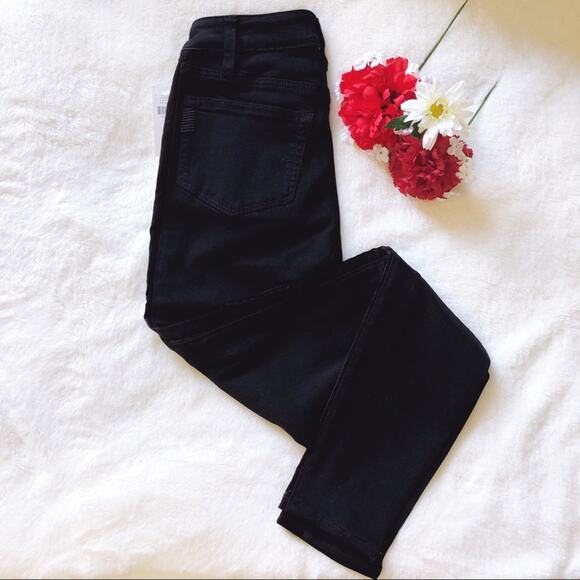 PAIGE x Anthropologie Black High-Rise Hexton Skinny Jeans - Picture 9 of 16